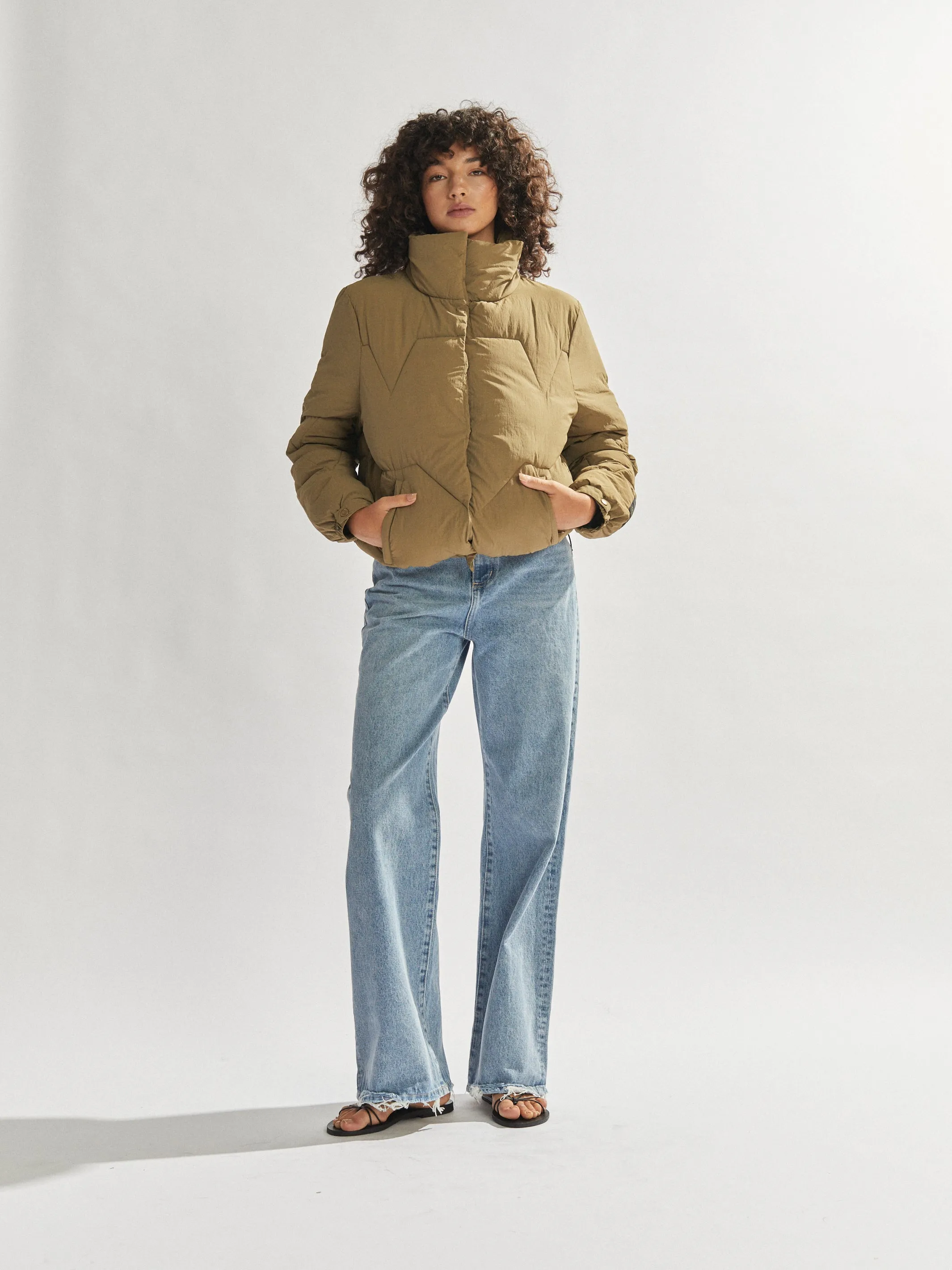 Iggy Puffer Jacket Khaki