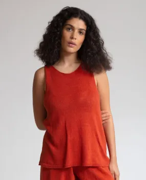 Jade Organic Cotton Top in Clay