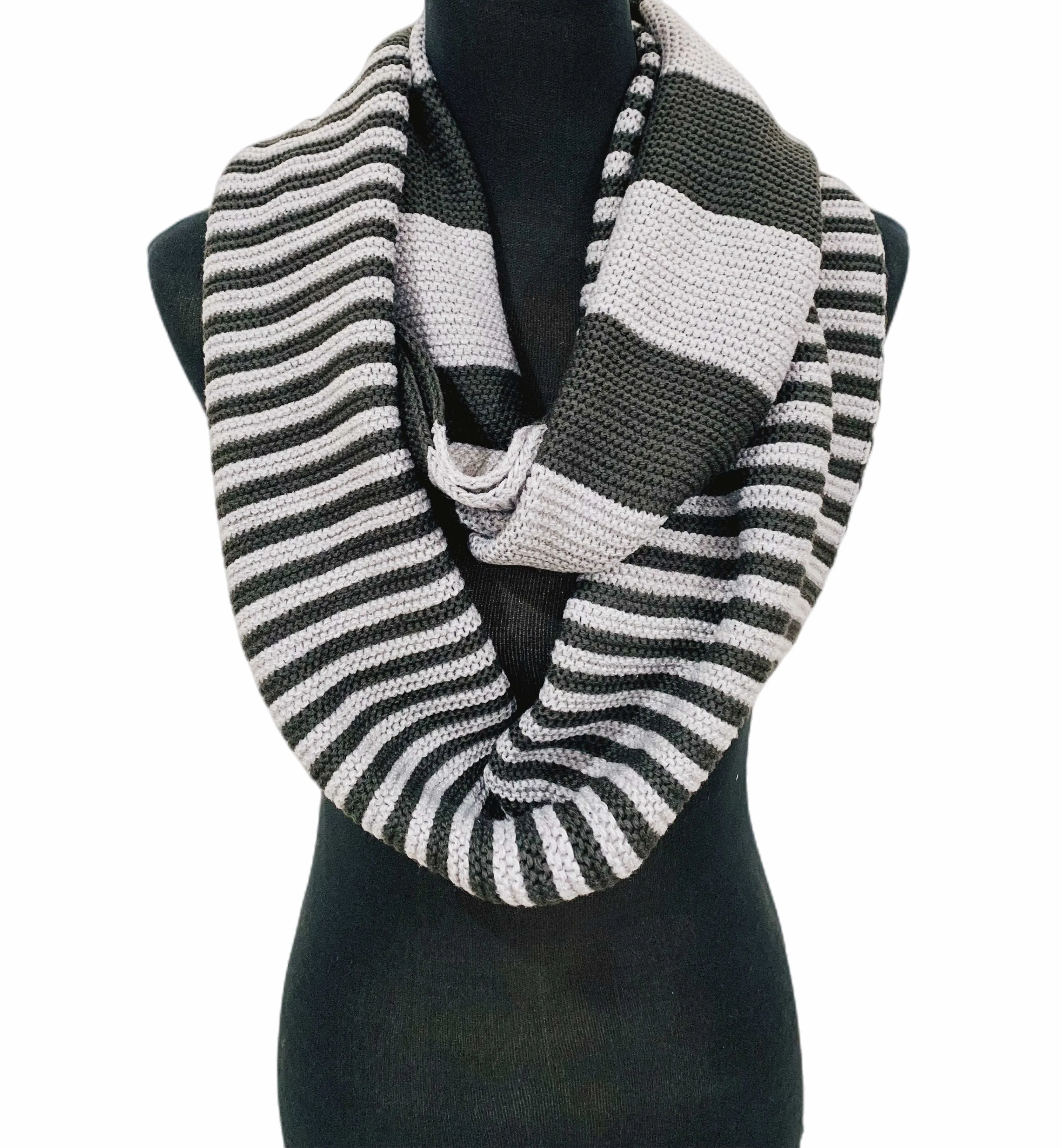 JC012001 Stripe Infinity Scarf