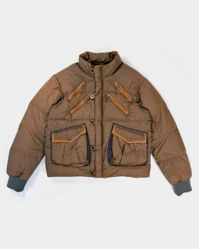 Just Cavalli Utility Brown Puffer Jacket 2000's