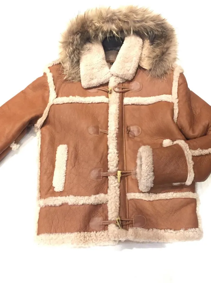 Kashani Maple Fox Shearling Hooded Jacket