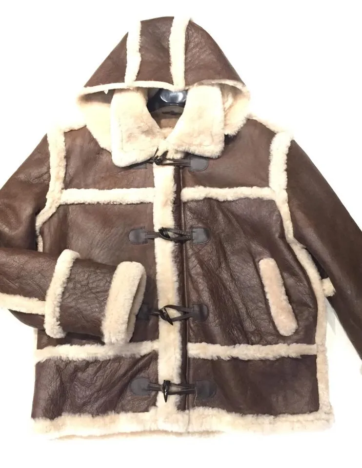 Kashani Tall Chocolate Cream Shearling Jacket