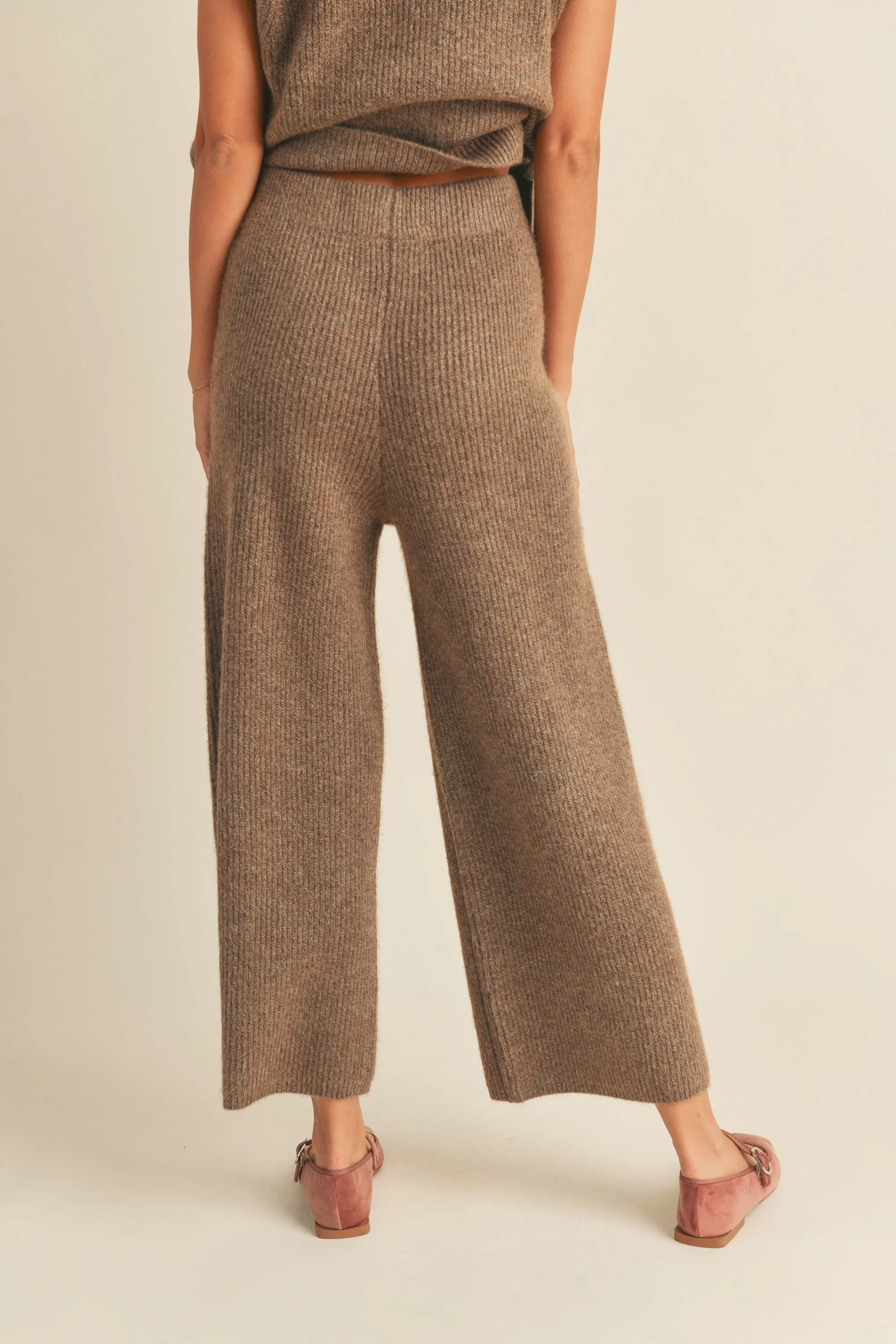 LANA SWEATER PANTS-BROWN