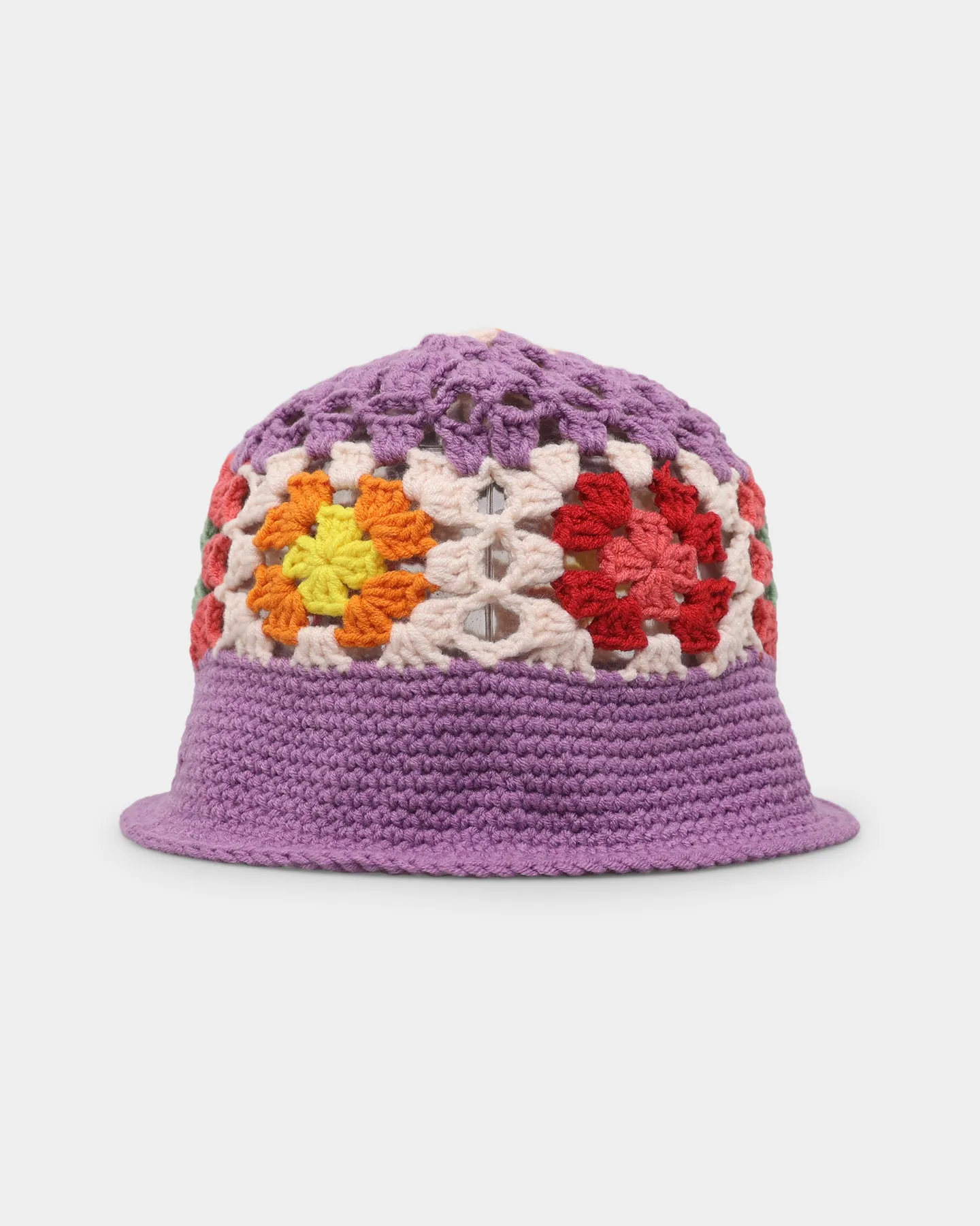 Loiter Crochet Bucket Hat Purple/Multi-Coloured