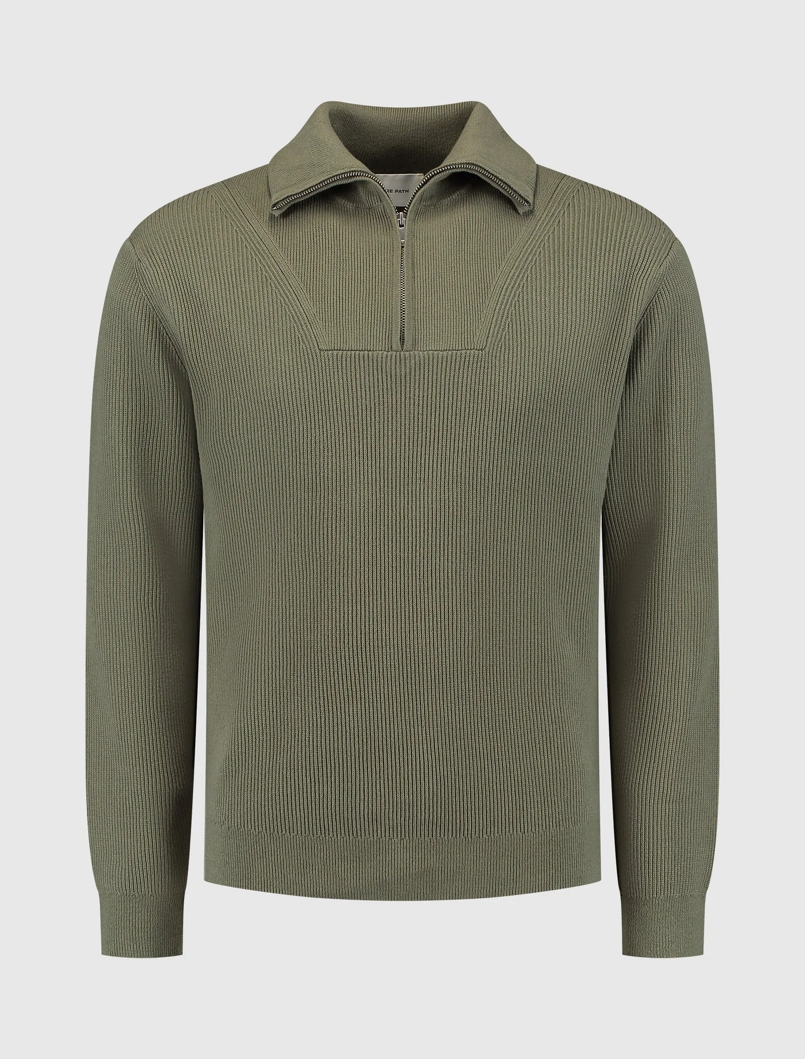 Loose fit Halfzip Knitwear | Army Green