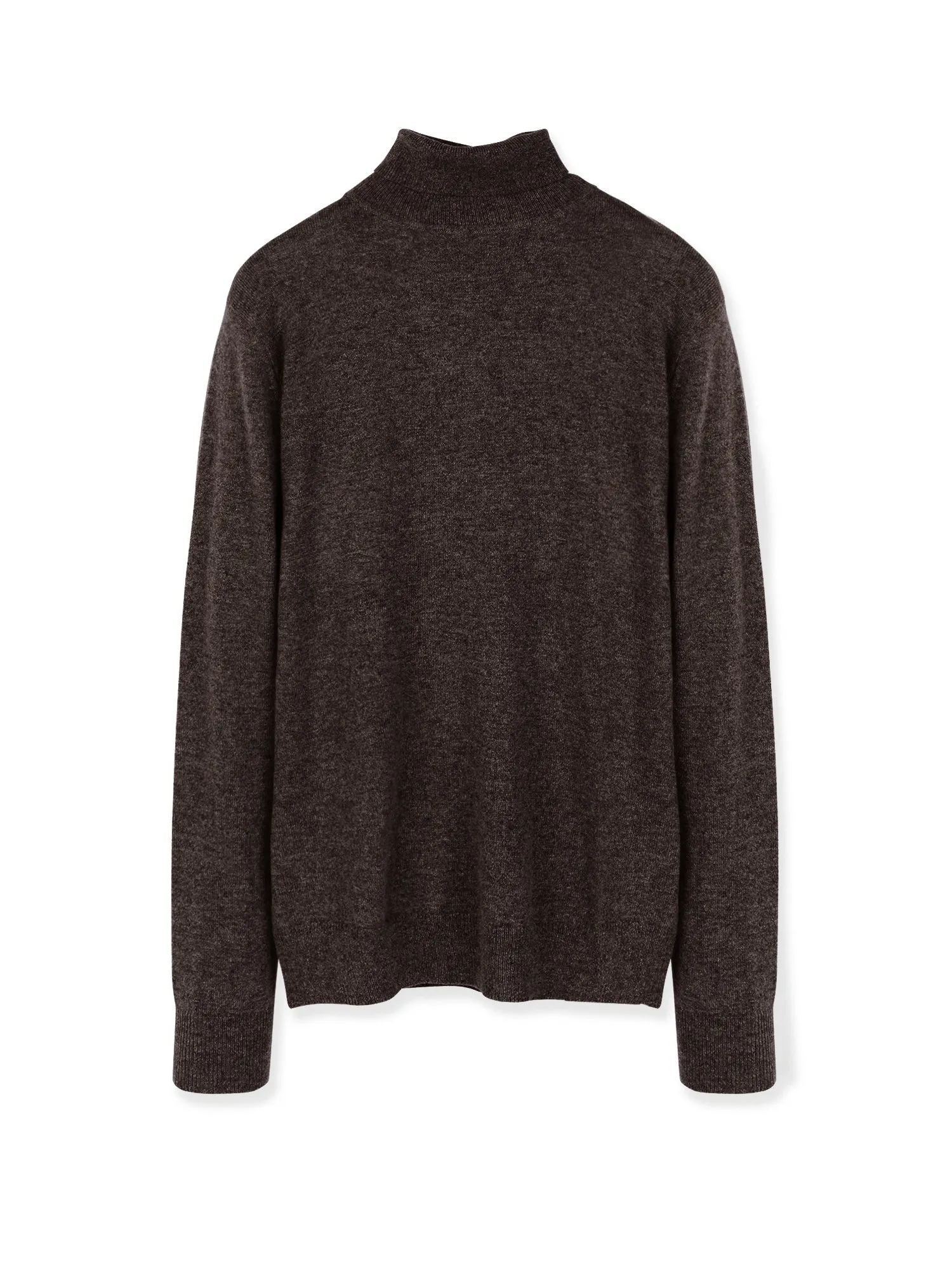 Men Turtleneck Sweater_Cocoa Brown