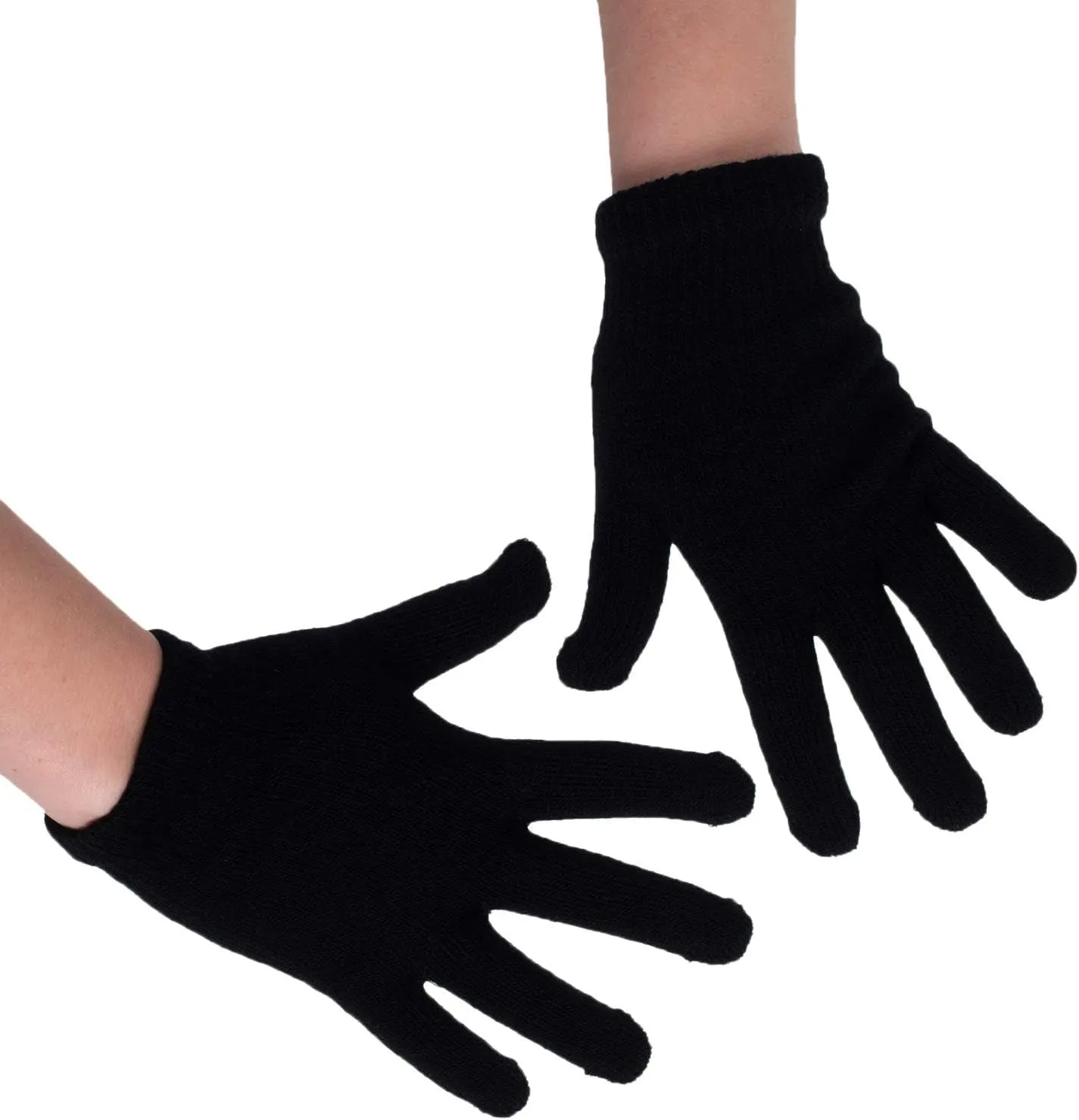 Mens/Womens, Warm and Stretchy Winter Gloves (6 Pack Solid A)