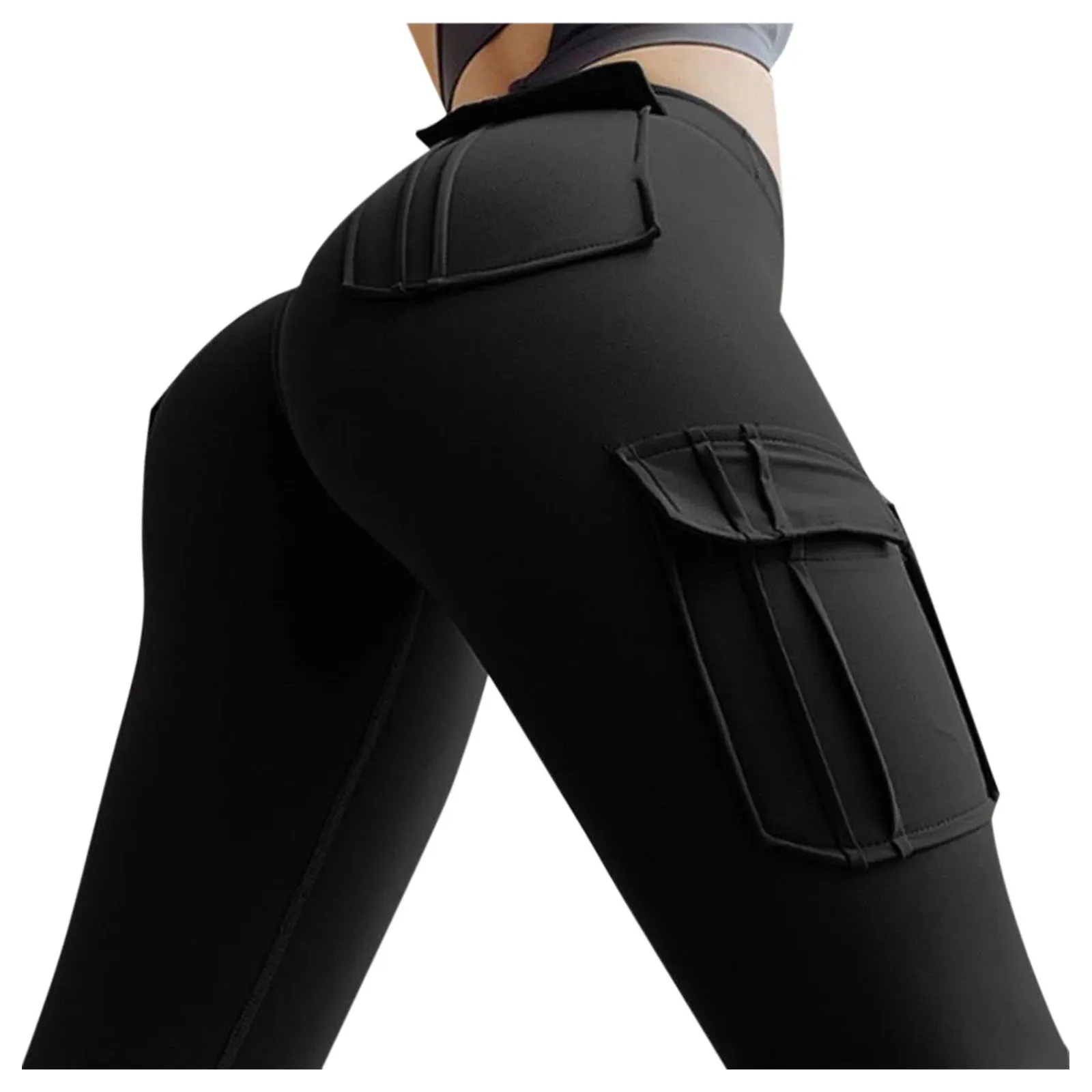 Multi-Pocket Pants Yoga Leggings | Solid Color Activewear Sport Leggings | Sexy Fitness Slim Pants for Women