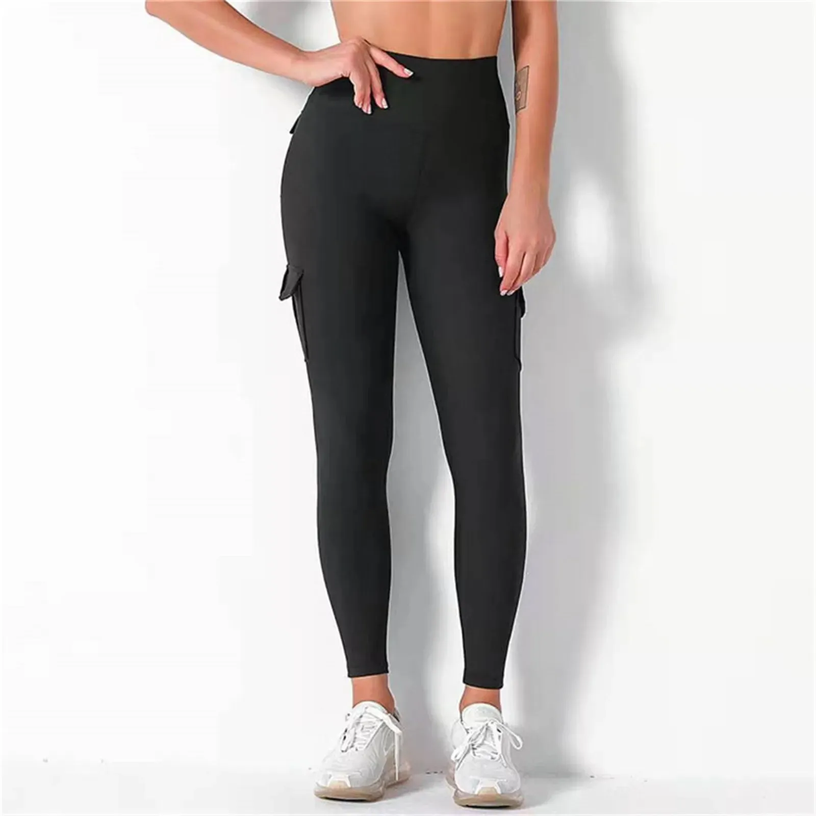 Multi-Pocket Pants Yoga Leggings | Solid Color Activewear Sport Leggings | Sexy Fitness Slim Pants for Women