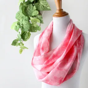 NEW! Hand Dyed Silk infinity Scarf in Peony Pink by Ten Thousand Dandelions