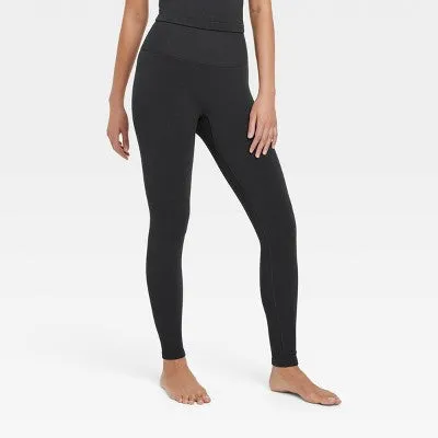 New - Women's Rib Seamless Leggings - All in Motion Black XL