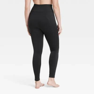 New - Women's Seamless High-Rise Leggings - All in Motion Black XS