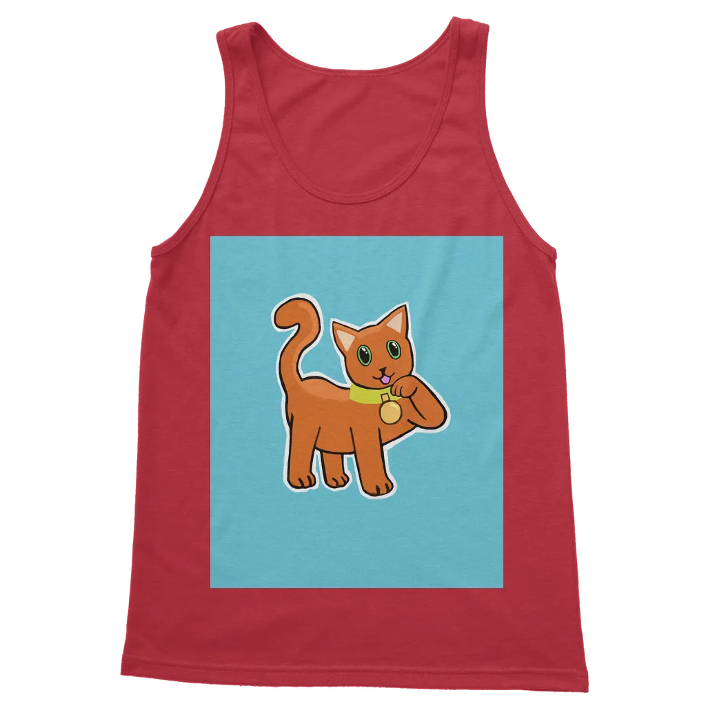 Orange Cat Classic Adult Vest Top