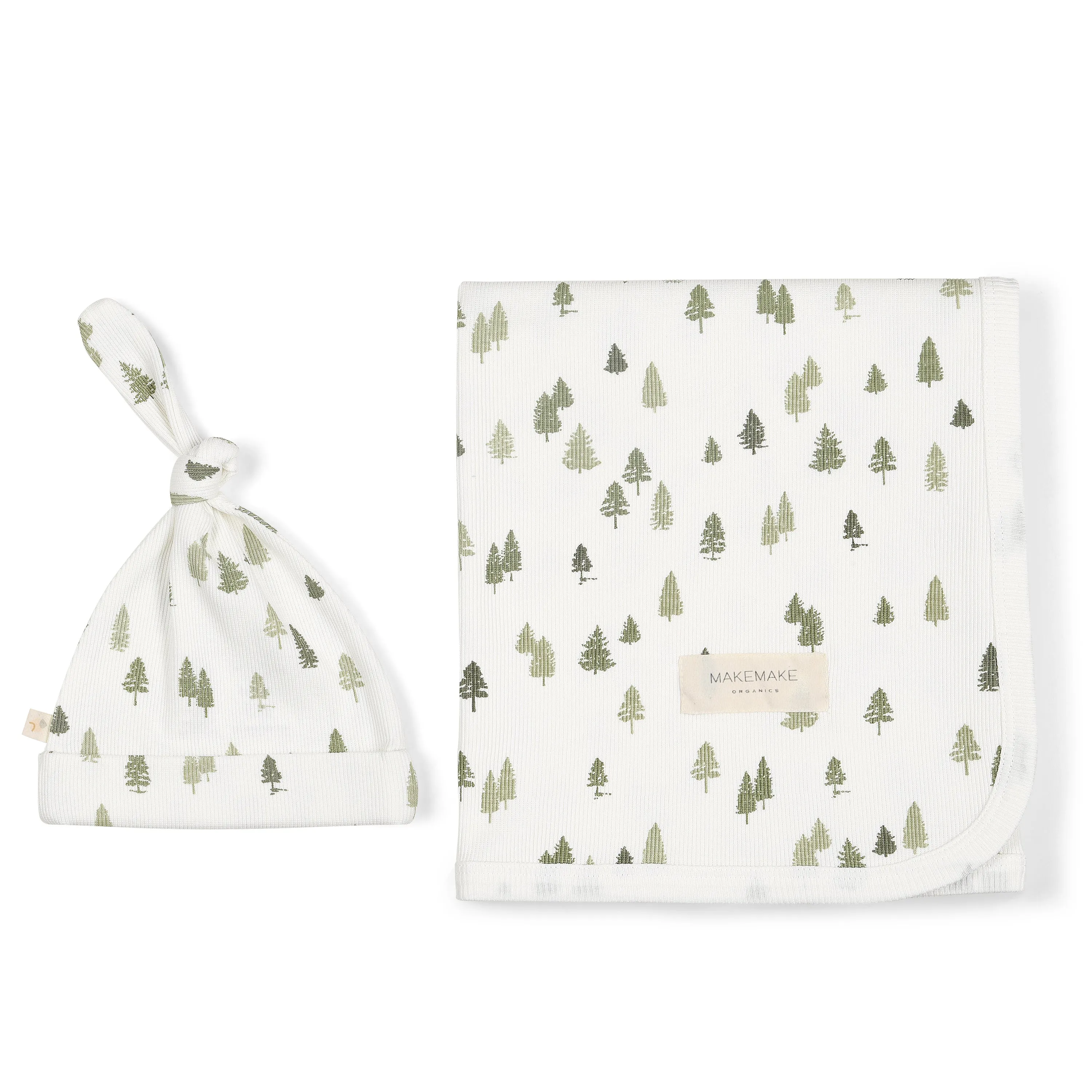 Organic Swaddle Blanket & Hat - Alpine