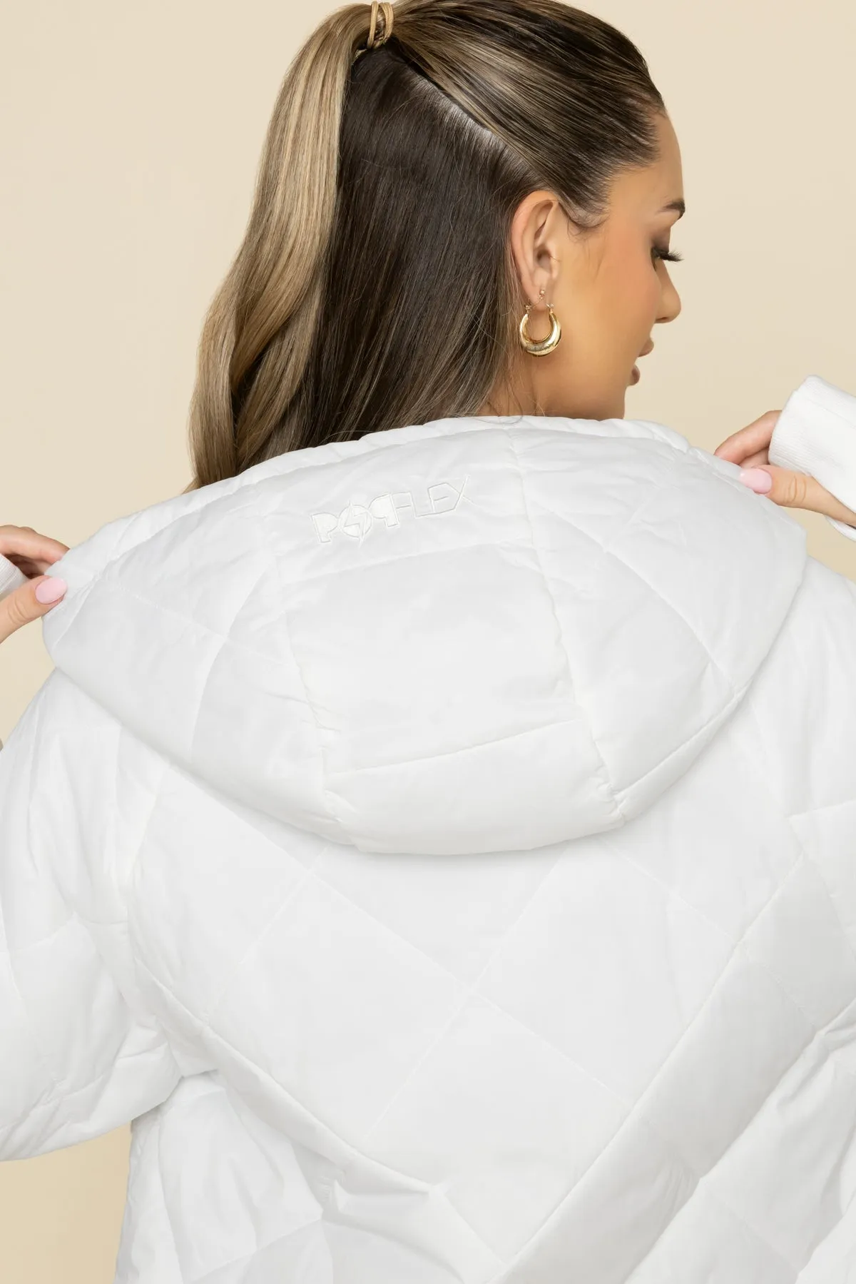 Pillow Packable Puffer Jacket - White