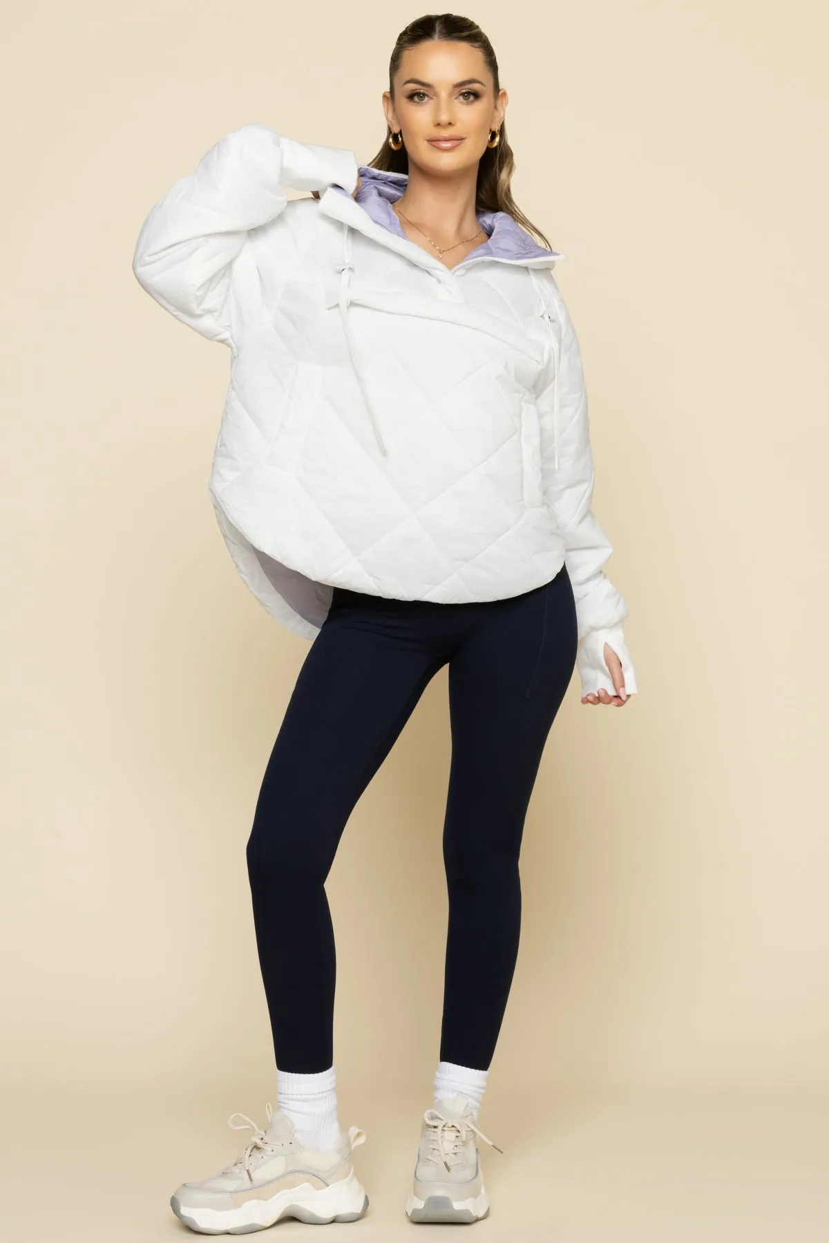 Pillow Packable Puffer Jacket - White