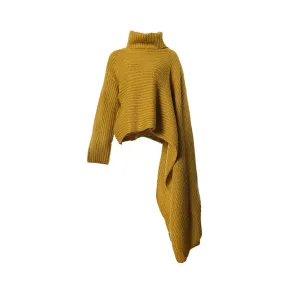 Pre Order:  Scarf Sleeve Turtleneck Knit Top