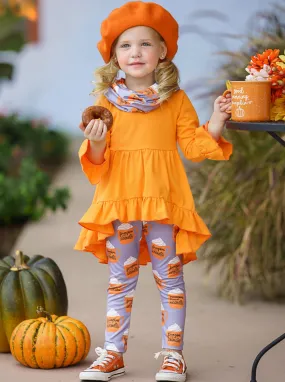 Pumpkin Spice Season Tunic, Scarf and Legging Set