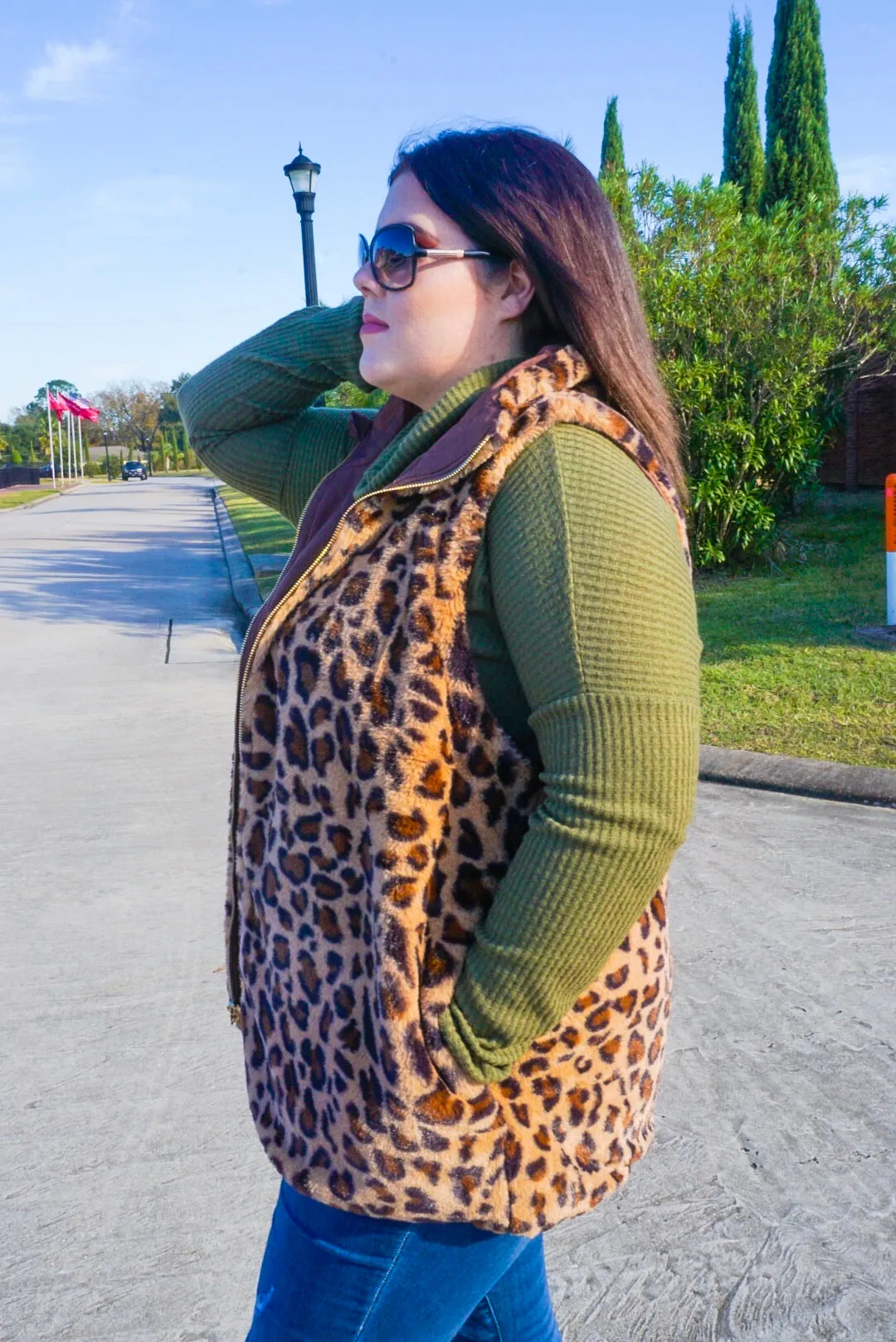 Reversible Leopard & Taupe Vest