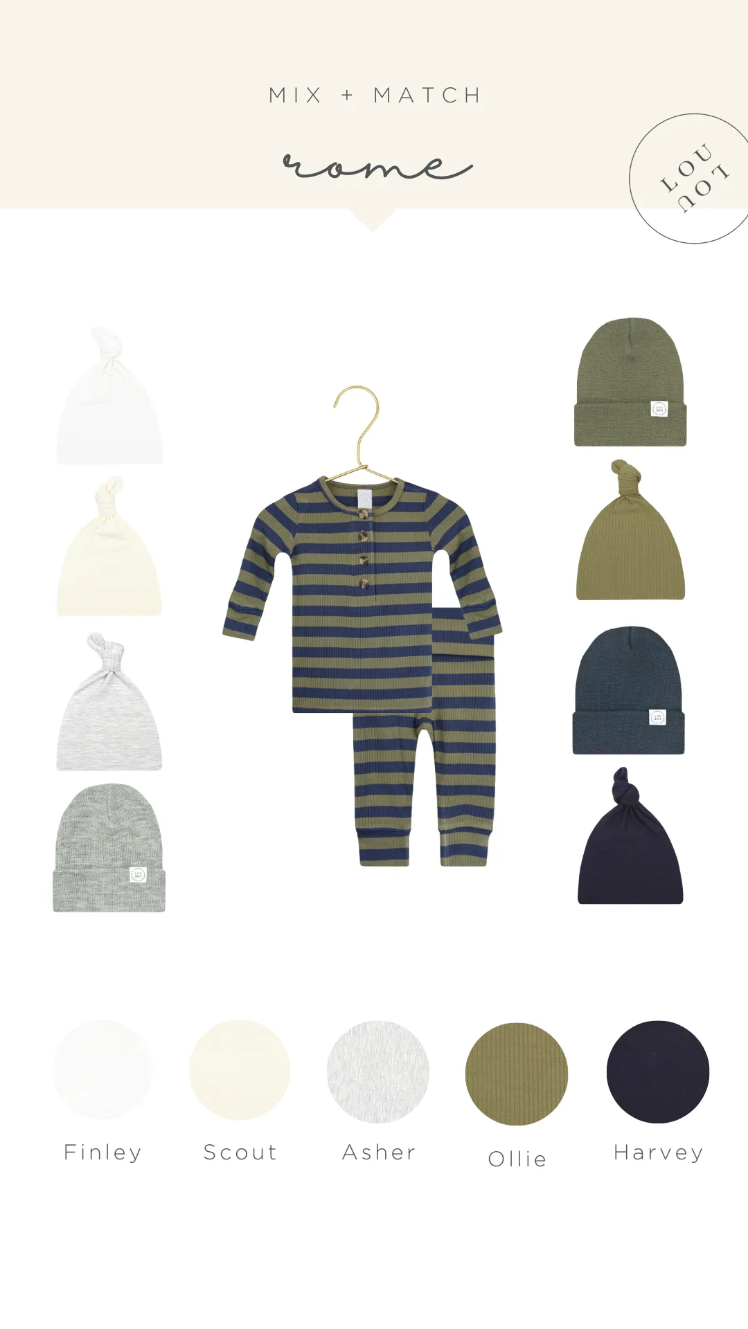 Rome Ribbed Newborn Hat Bundle (Gown)