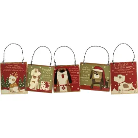 Sassy Dogs Christmas Ornaments (Set of 5)