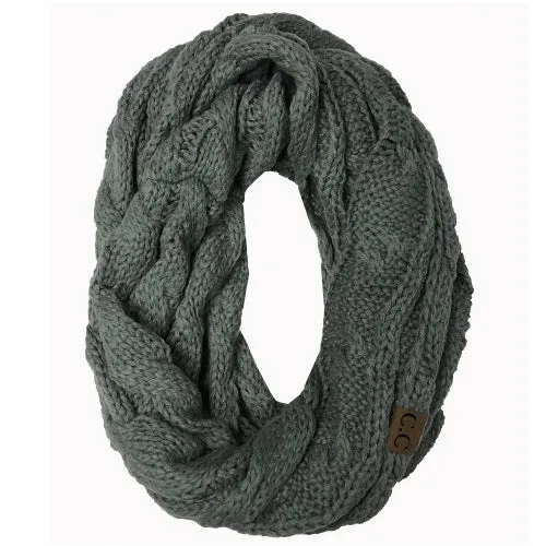 SF-800 Natural Grey Infinity Scarf