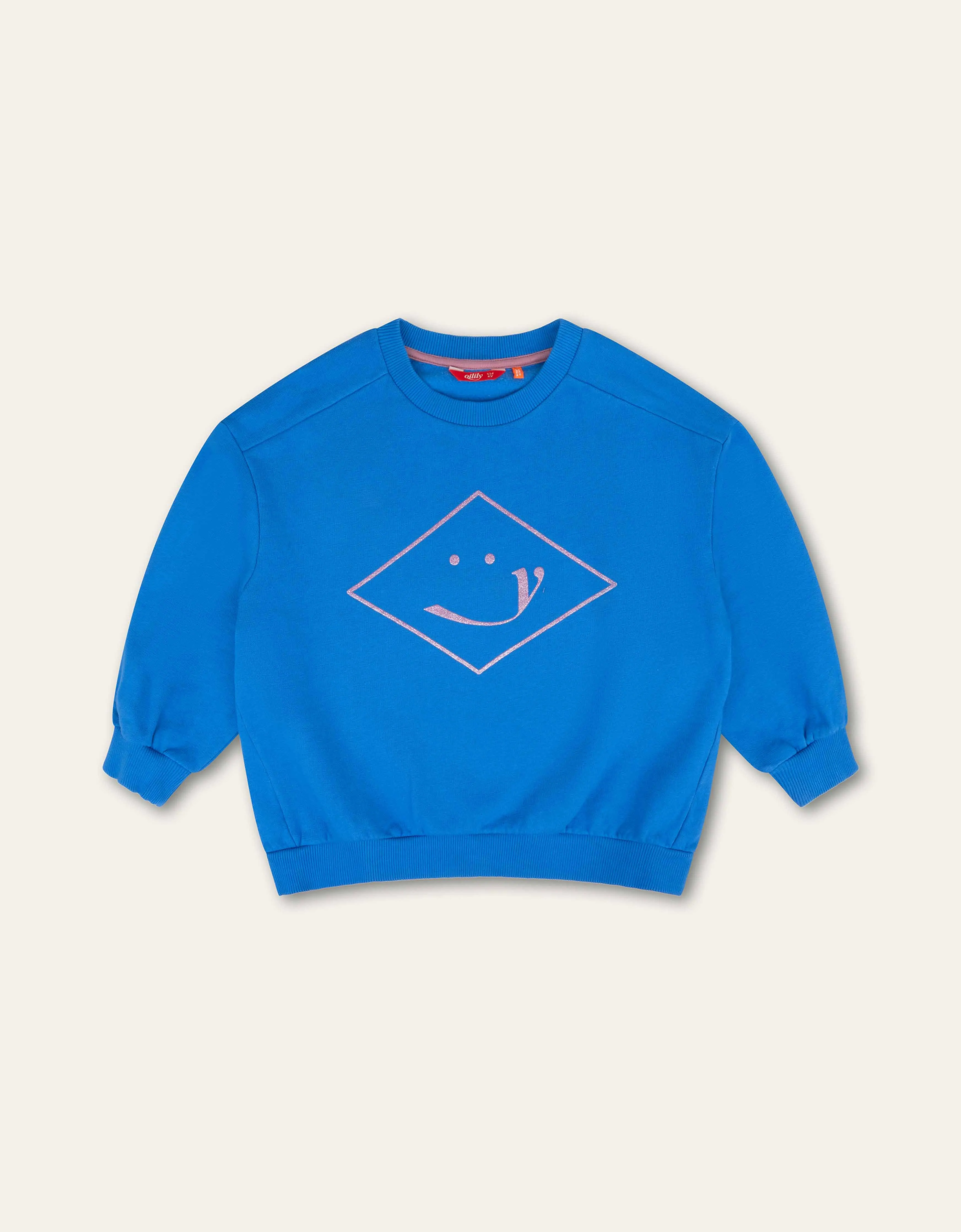 Smiley Artwork Sweater | Blue