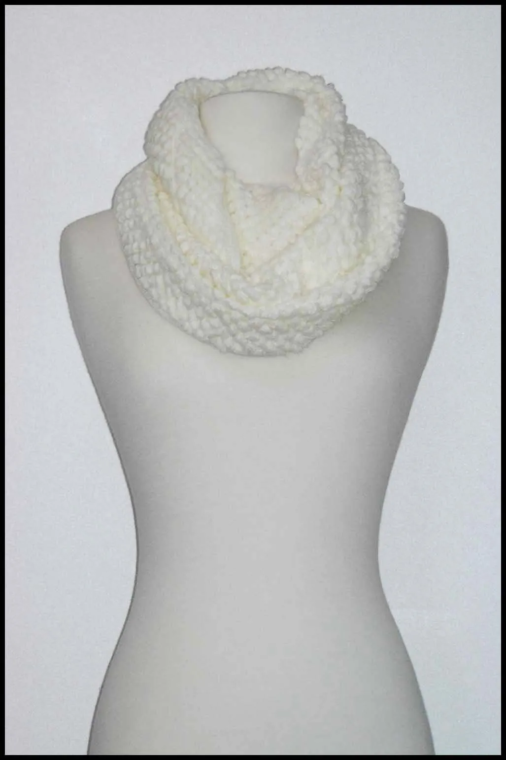 Soft Bubble Knit Infinity Scarf