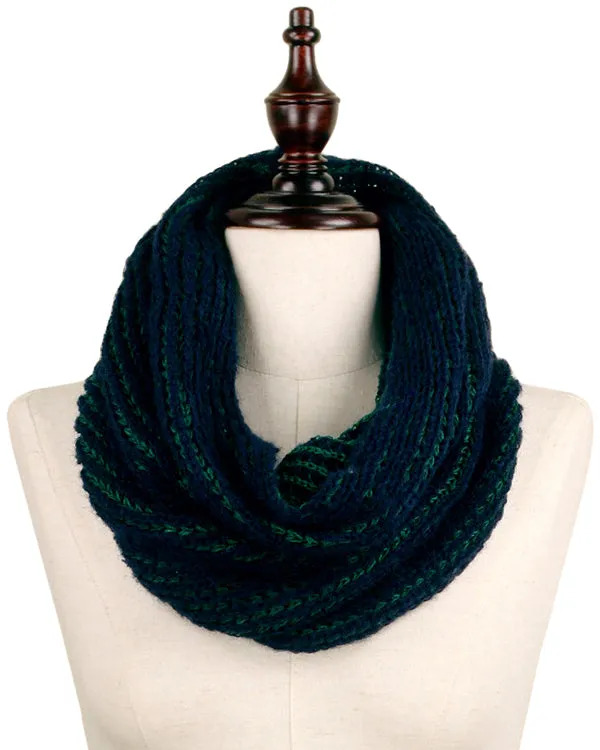 Stripe pattern tube infinity scarf