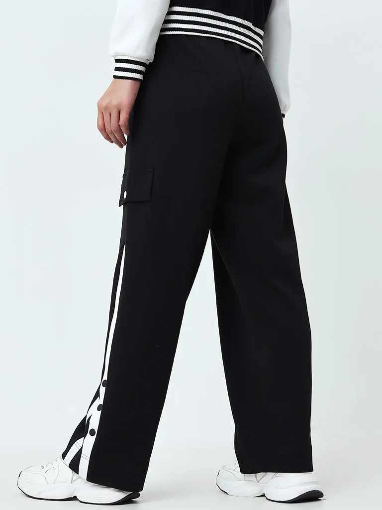 Studiofit Black High-Rise Track Pants