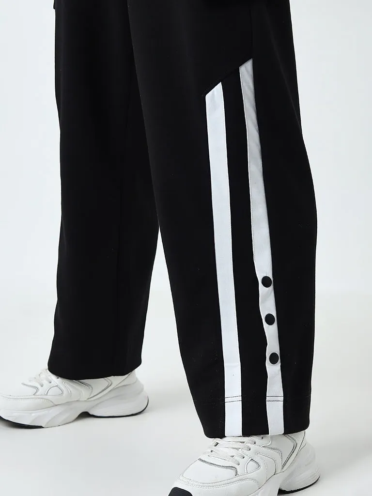 Studiofit Black High-Rise Track Pants