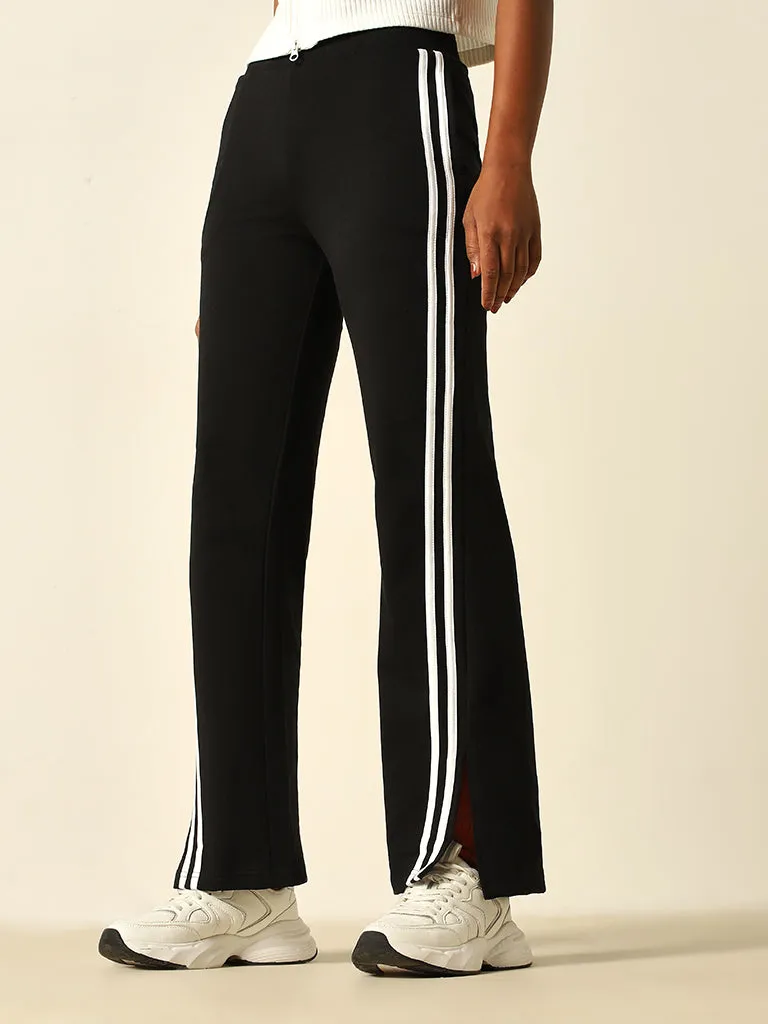 Studiofit Black High Rise Track Pants