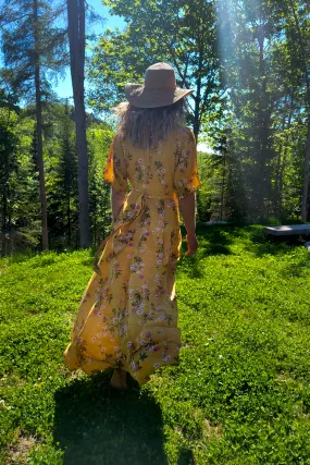 Sun-Shiny Days // Sufi Dress in Yellow Flowers