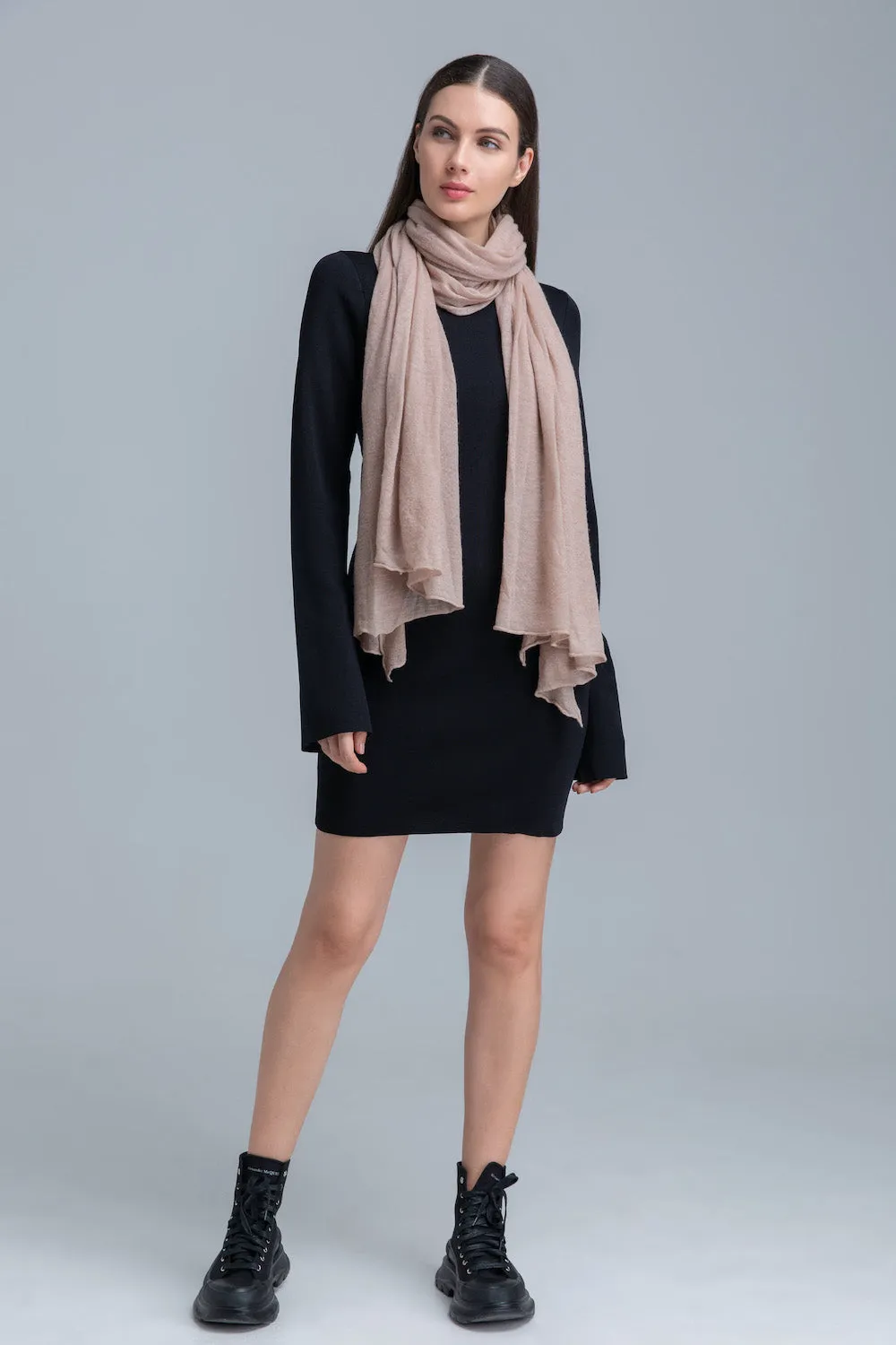 Superfine Cashmere Scarf - Beige