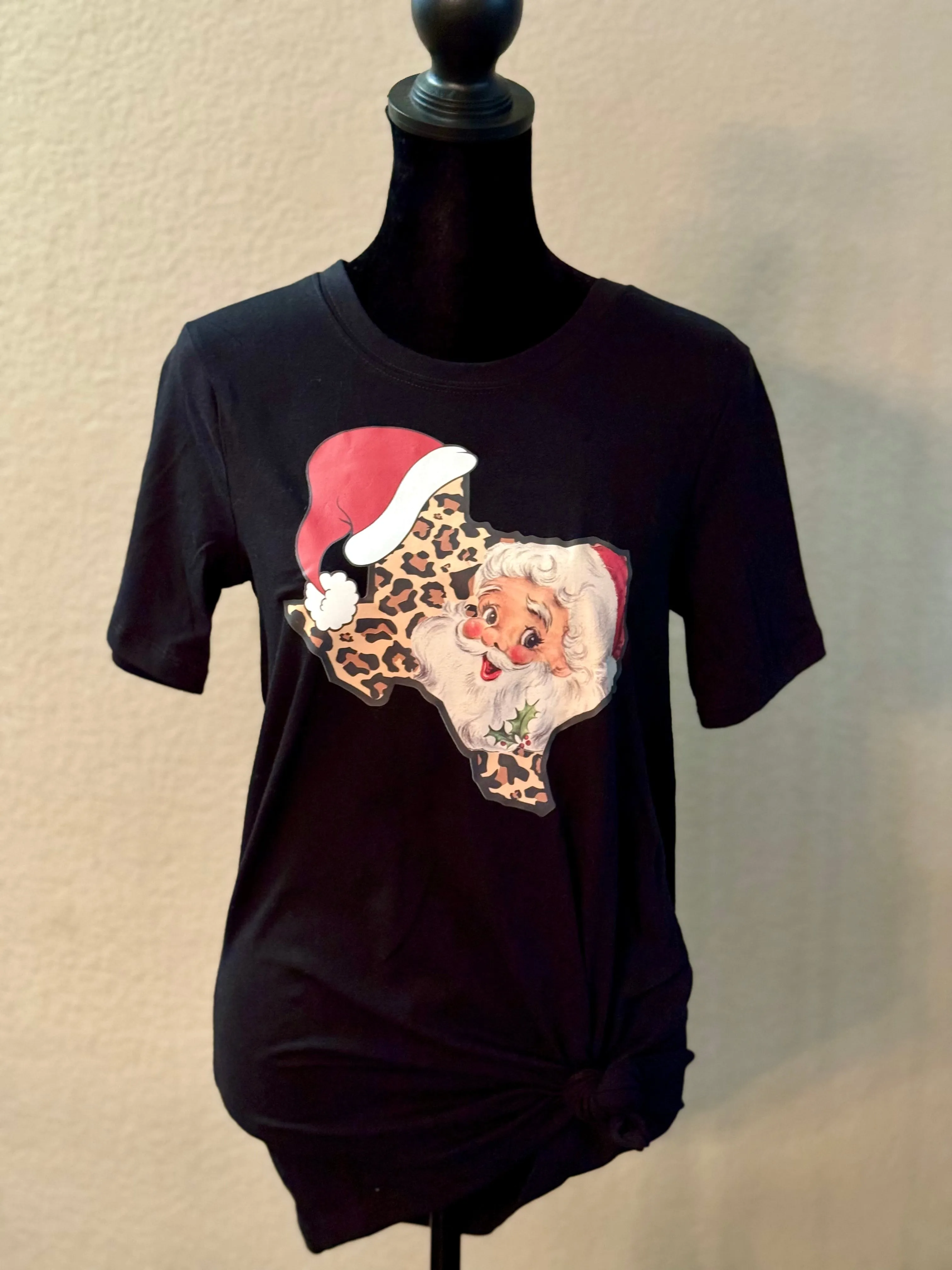 Texas Santa Christmas Tee