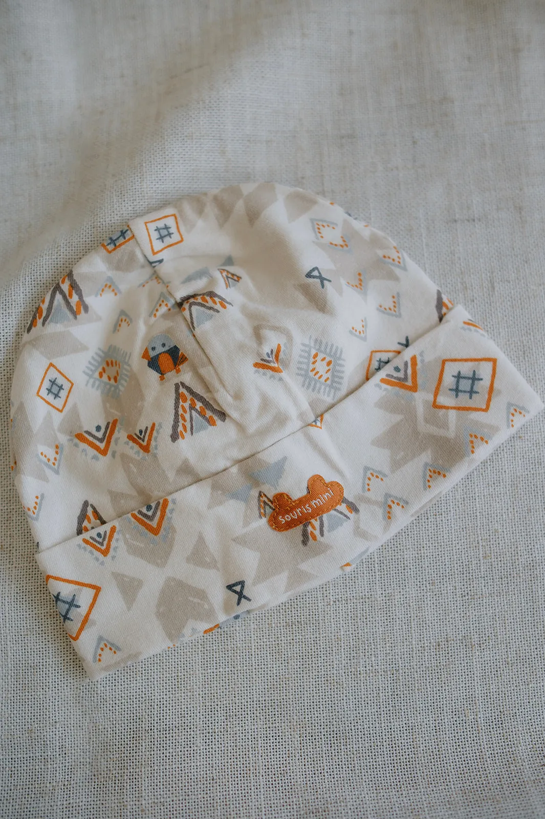 The Bird Patterned Hat - Cream - BABY