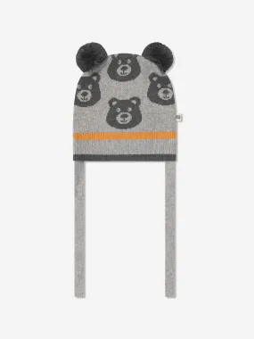 The Bonnie Mob Kid Bears Cashmere Knit Hat in Grey