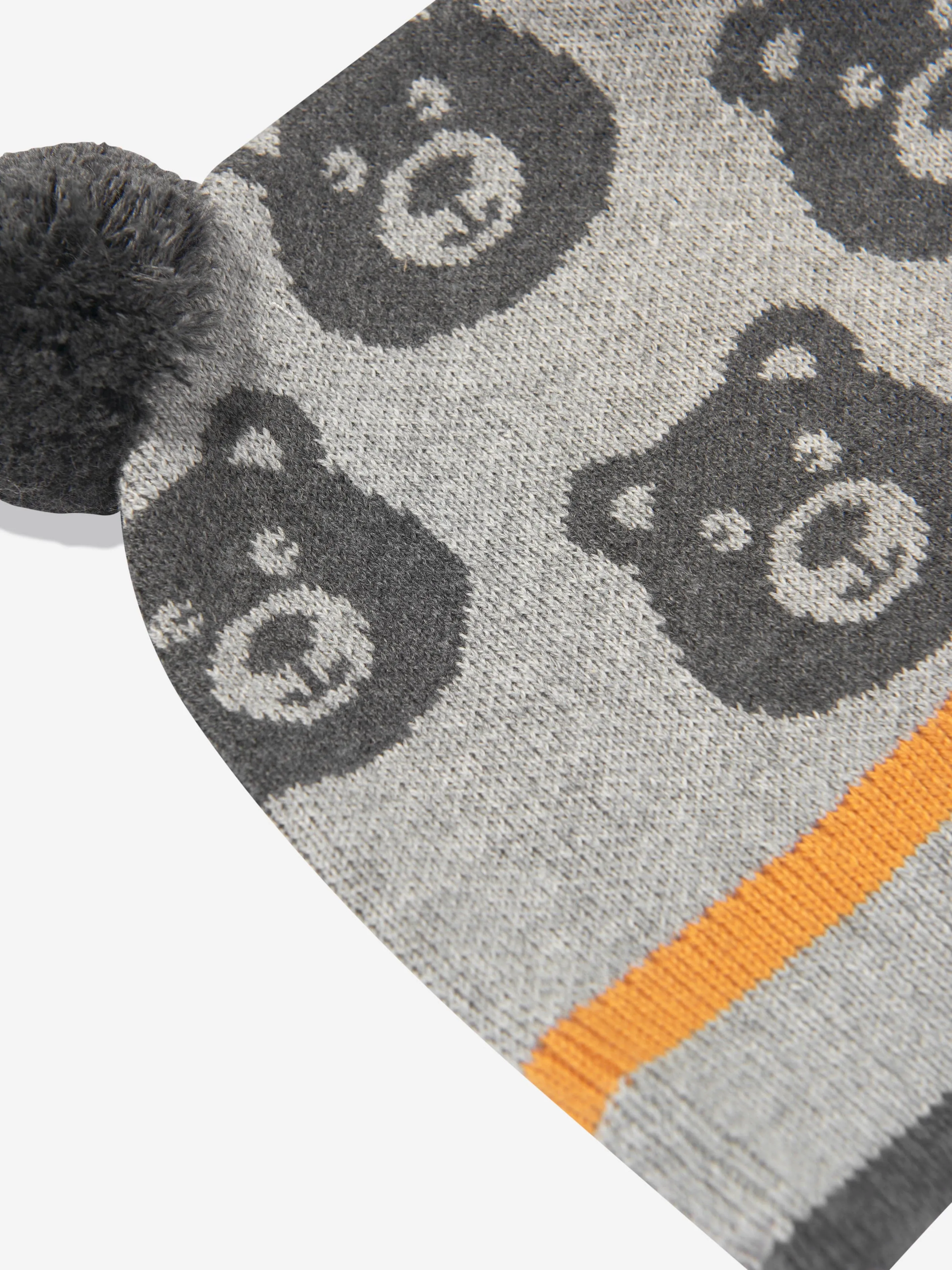 The Bonnie Mob Kid Bears Cashmere Knit Hat in Grey