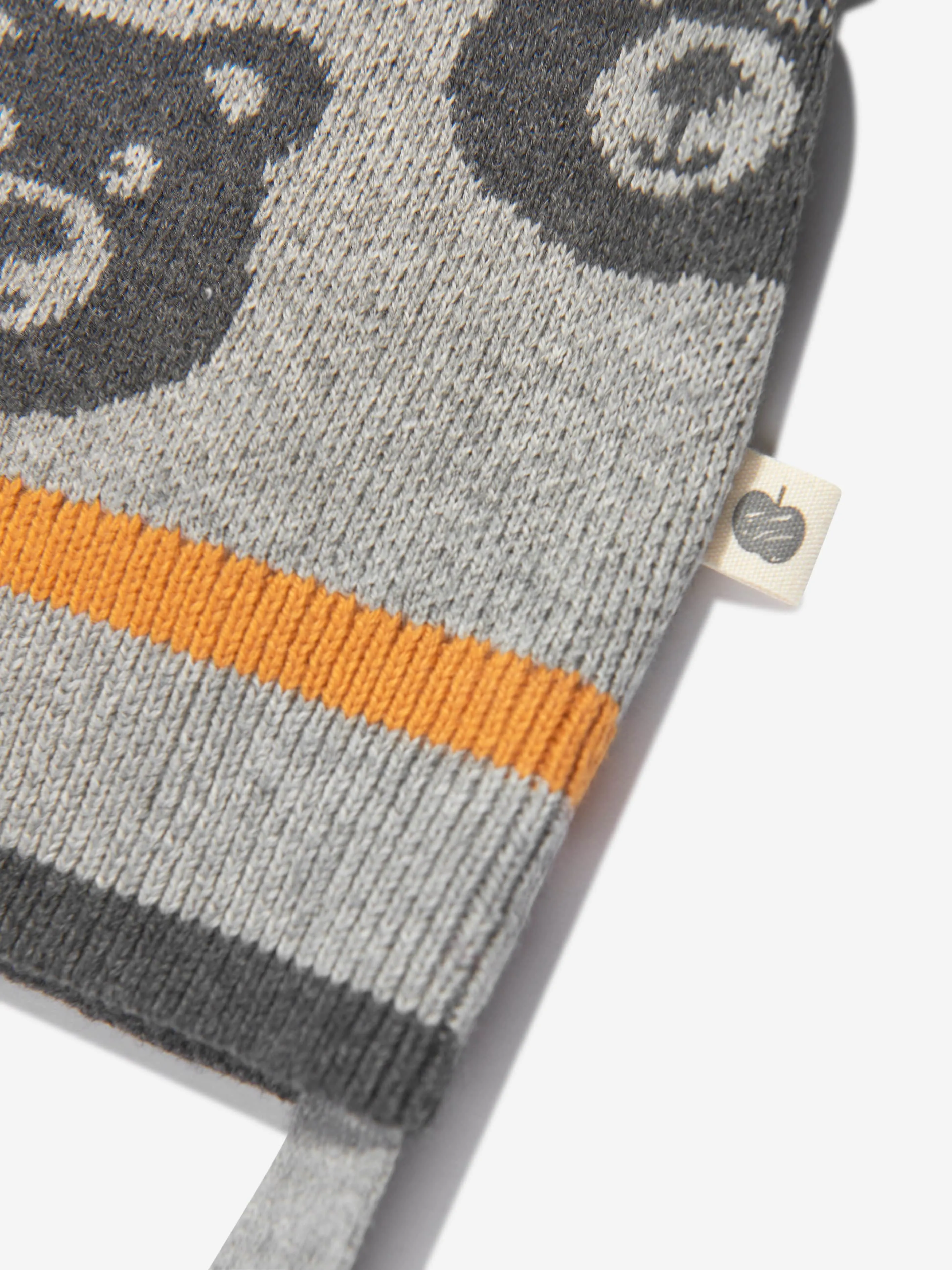 The Bonnie Mob Kid Bears Cashmere Knit Hat in Grey