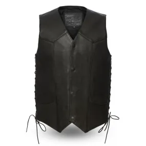 The Deadwood Men's Classic Traditional Side Laces Vest