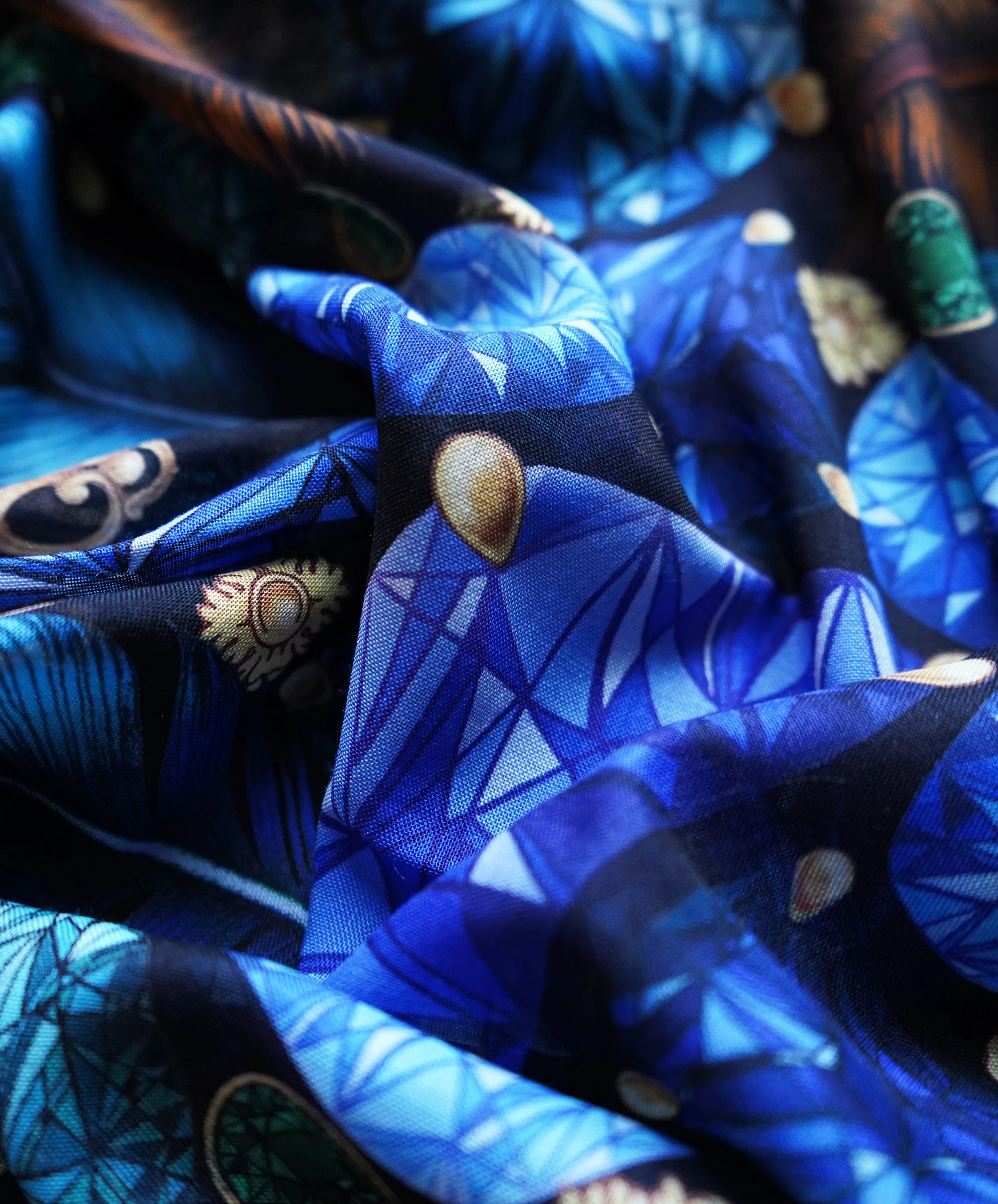 The Iridescent Jewel Silk Scarf | Wool/Silk | 130x130cm [Preorder]