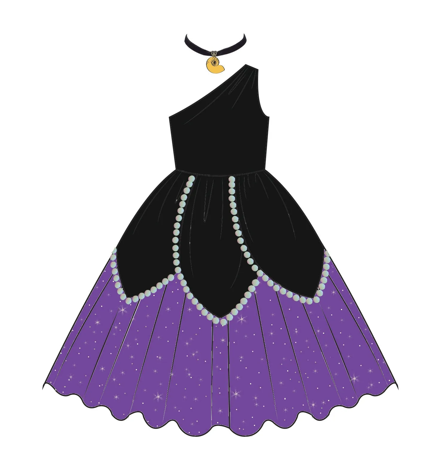 The Sea Witch - Villain Costume Dress