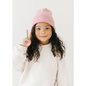 Toddler Knit Cuff Beanie - Blush