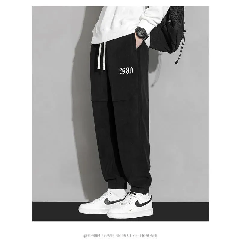 Trendy Casual Thickened Warmth Granular Fluff Loose Fit Sweatpant