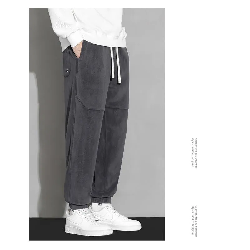 Trendy Casual Thickened Warmth Granular Fluff Loose Fit Sweatpant