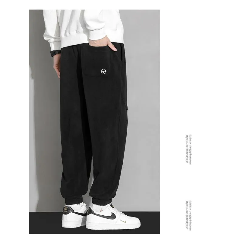 Trendy Casual Thickened Warmth Granular Fluff Loose Fit Sweatpant