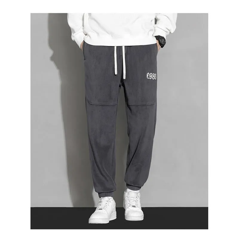 Trendy Casual Thickened Warmth Granular Fluff Loose Fit Sweatpant