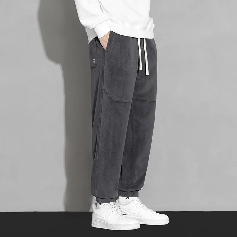 Trendy Casual Thickened Warmth Granular Fluff Loose Fit Sweatpant