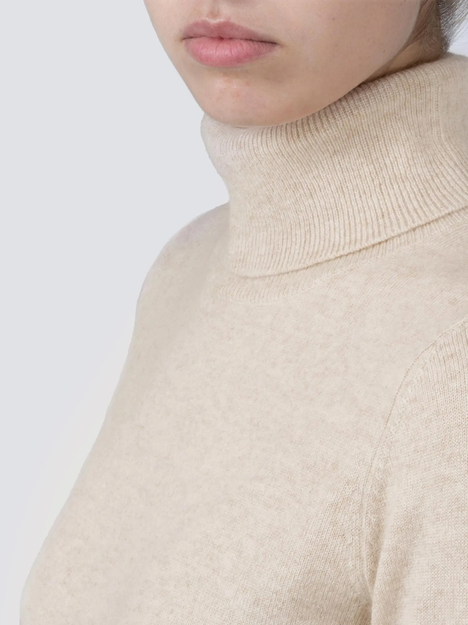 Turtleneck Slimfit Sweater_Oatmeal