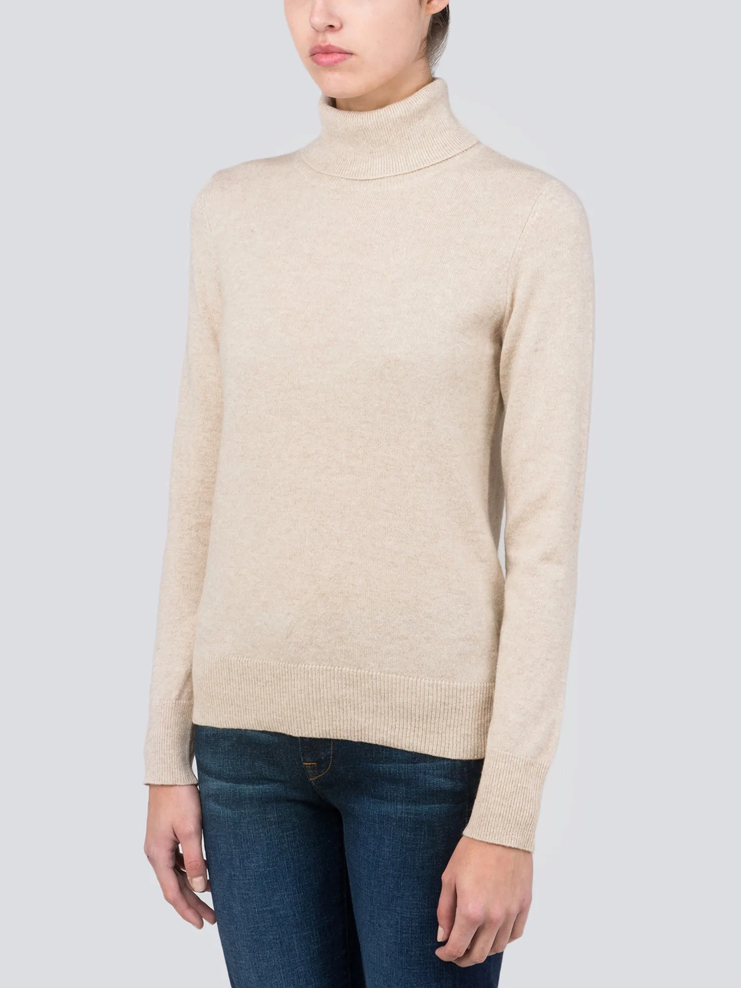 Turtleneck Slimfit Sweater_Oatmeal